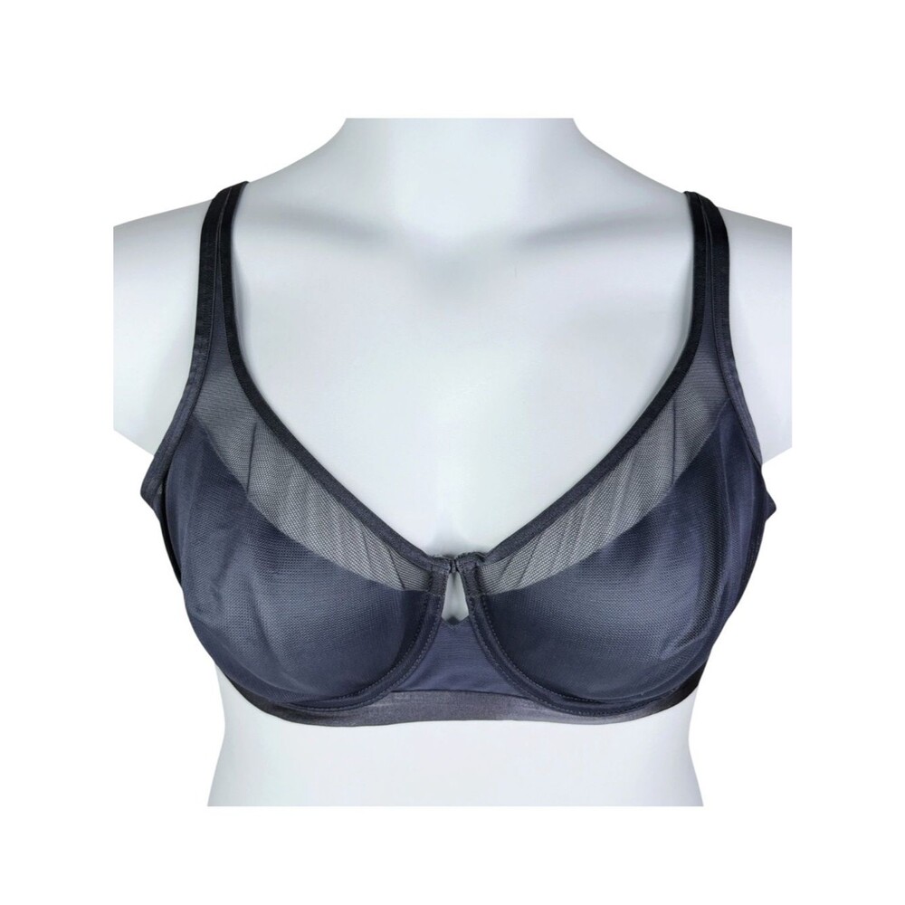 Soma Unbelievable Lift Scoop Balconette Bra sz 38C * Slate Blue Underwire Bra